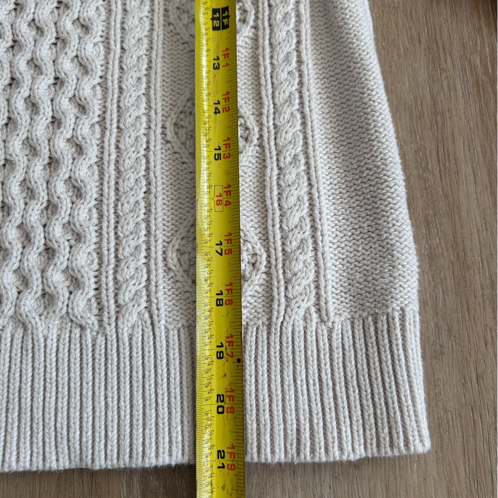 J. Crew Crewcuts Kids Ivory Cable Knit Sweater - Picture 7 of 7